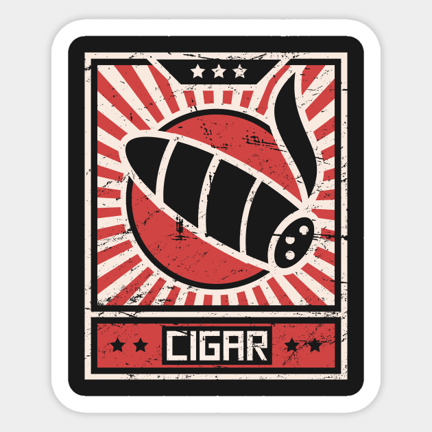 CIGAR – Vintage Propaganda Poster Design Sticker by MeatMan